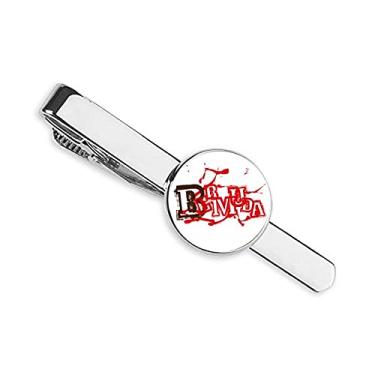 Imagem de Bermuda Mysterious Bloodstains, gravata de terror com clipe de gravata para presente de homem de negócios