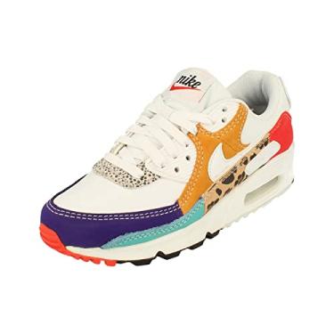 Imagem de Nike T nis feminino Air Max 90 Se Dh5075, Branco/Curry claro/Vermelho Habanero/Branco, 9.5