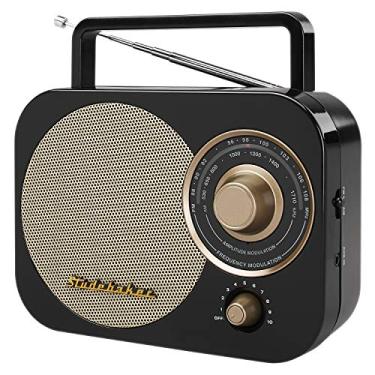Imagem de Studebaker SB2000B Rádio AM/FM Portátil Retrô - Alto-falante - Entrada Auxiliar (Preto)