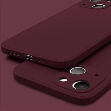Imagem de Capa de telefone de silicone macio líquido para iPhone 14 11 12 13 Pro Mini XS XR Max 7 8 SE 2 X Plus Capa traseira quadrada à prova de choque, AP, para iPhone 13 Mini
