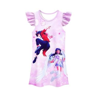 Imagem de Camiseta com vestido de gato para meninas de 5 a 13 anos, 2122, 5-6 Anos