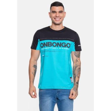 Imagem de Camiseta Onbongo Masculina Especial Fallen Azul Turquesa