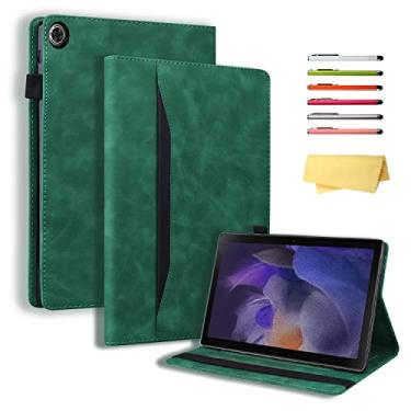 Imagem de UUcovers Capa para Samsung Galaxy Tab A8 de 10,5 polegadas 2022 (SM-X200/X205/X207) com suporte de visualização em vários ângulos/suporte para lápis/bolso frontal para arquivos/compartimentos para