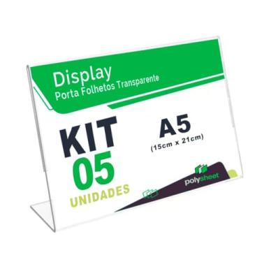 Imagem de Display Porta Folheto Em Acrílico PS Tamanho A5 Formato L Horizontal (7)