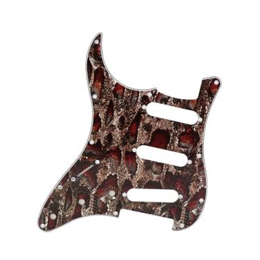 Imagem de 11 furos para guitarra canhota Strat Pickguard SSH placa de risco para Stratocaster estilo 1 camada branca type9