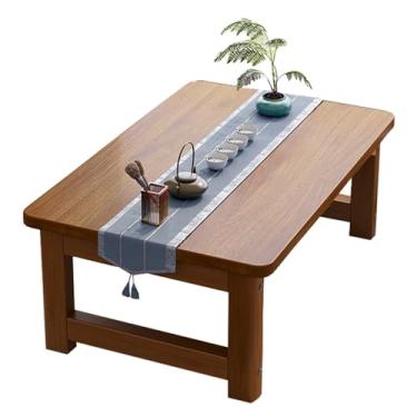 Imagem de Mesa de tatame de meditação japonesa, mesa de centro dobrável, mesa baixa para sentar no chão, altar de meditação e chá, mesa de chá de tatame