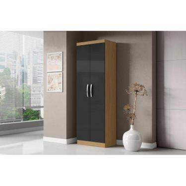 Imagem de Armário Multiuso Com 2 Portas New Atacama Grafite  - Aramóveis