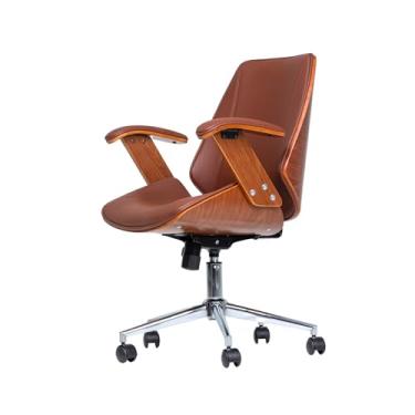 Imagem de Cadeira Office Lisboa Marrom sem Encosto Rivatti
