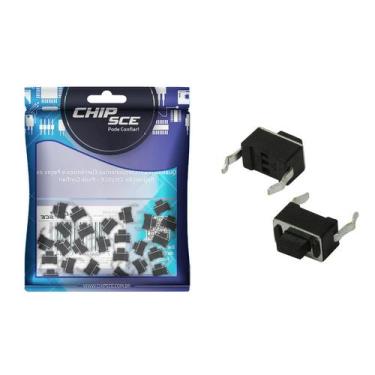 Imagem de 25x Chave Táctil 2 Terminais 5mm 180º - Diversas Aplicações - CHIPSCE