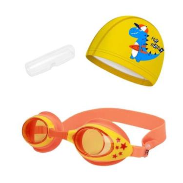 Imagem de Kit Natação Infantil com Óculos Estojo e Touca Coleção Estrelas - Hero