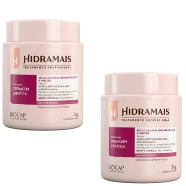 Imagem de kit 2 Creme desodorante Hidramais massagem Drenagem Linfática 1 kg