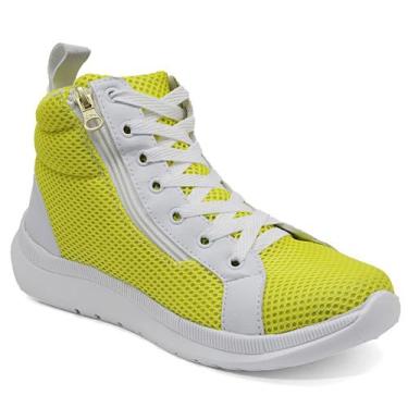 Imagem de Tênis Feminino Sapato Bota Botinha Cano Alto Fitness Confortável - J.R