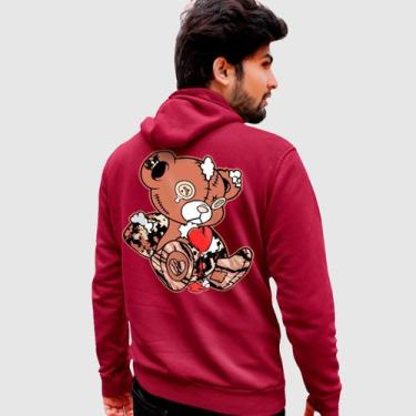 Imagem de Blusa Moletom Genuine Grit Masculina Estampada Algodão 30.1 Urso Sad, 