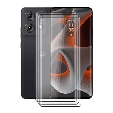 Imagem de HGJTFANY [Pacote com 3] Película Protetora de Tela Temperada para Motorola Edge 50 Pro, Alta Transparência [Dureza 9H] [Sem Bolhas] Película Protetora de Vidro Temperado para Motorola Edge 50 Pro (6,7