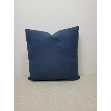Imagem de CAPA PARA ALMOFADA QUADRADA AZUL MARINHO 50x50 - Np decorações