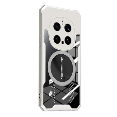 Imagem de HAO RIYLN Capa para Honor Magic 7 Pro/7, capa protetora com orifício completo para câmera fina fina radiação de calor transparente PC traseira à prova de choque, branca, 7Pro