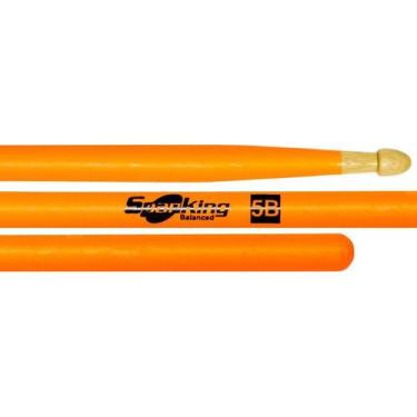 Imagem de Baqueta Spanking Linha Luminosa 5B Clássica Laranja Fluorescente (1108
