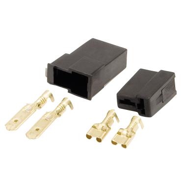 Imagem de Conector Permak 2 Vias Quadrado com Terminais KIT 4 Pecas (embalagem com 10 KITS)