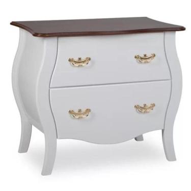 Imagem de Cômoda Bombê Clássica 2 Gavetas Plana Lisa - Tommy Design - Fleischman