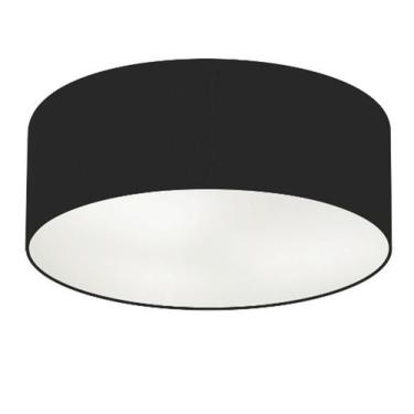 Imagem de Plafon Cilíndrico Vivare Md-3019 Cúpula em Tecido 80x15cm - Bivolt, Pr