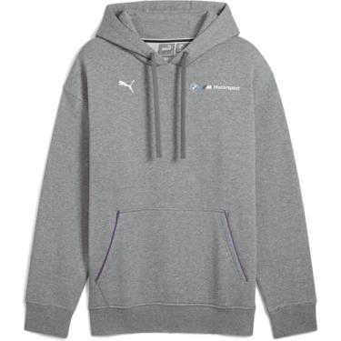 Imagem de PUMA - Moletom masculino de lã Bmw Mms Ess+, Cinza médio mesclado, M