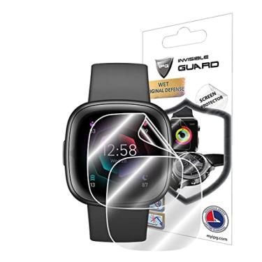 Imagem de IPG Protetor de tela para smartwatch Fitbit Versa 4 - Sense 2 Fitness (2 unidades) Película transparente ultra HD invisível antiarranhões - suave/autorreparação/sem bolhas - para Versa 4