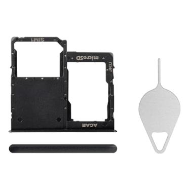 Imagem de BESJMYT Substituição da bandeja do cartão SIM para Samsung Galaxy A31 (versão SIM único) Prism Crush Black Card Slot Suporte adaptador com ejetor de agulha para A31 SM-A315F