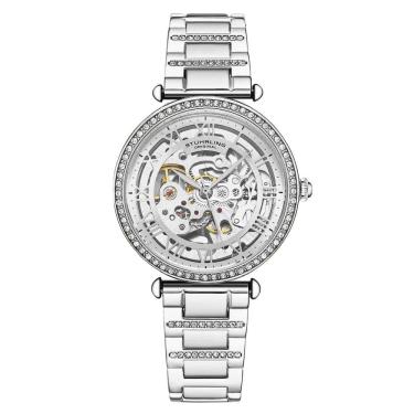 Imagem de Relógio Feminino Stuhrling Emperors Grandeur 4003 Automático 46mm, Prata