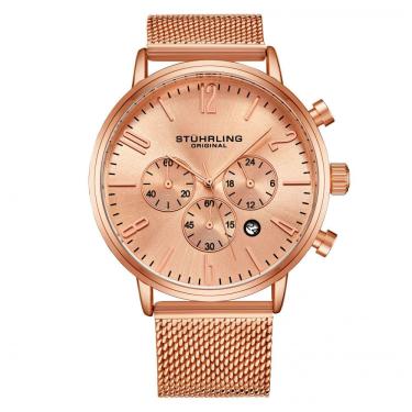 Imagem de Relógio Masculino Stuhrling Monaco 3932 Quartzo 41mm, Rosa