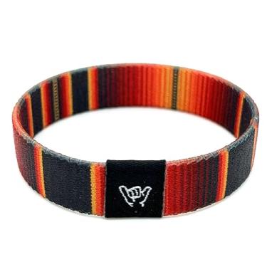 Imagem de Hang Loose Bands - Pulseira Southwestern para homens, mulheres e adolescentes - Estampa tribal confortável e Boho - Pulseira reversível estilo ocidental, Extra Small: 5.5" length (for petites & kids