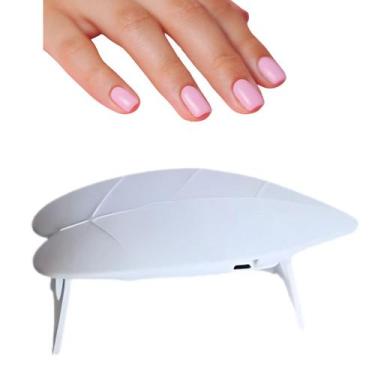 Imagem de Cabine Uv Led Secadora Unhas De Gel  Formato Folha Manicure Beleza Por