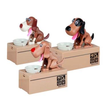 Imagem de Cofrinho Eltronico Infantil Cachorro que Come Moeda Marrom - Outras Ma