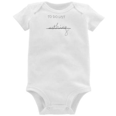 Imagem de Body Bebê To do List: Nothing - Foca na Moda, Branco, GG