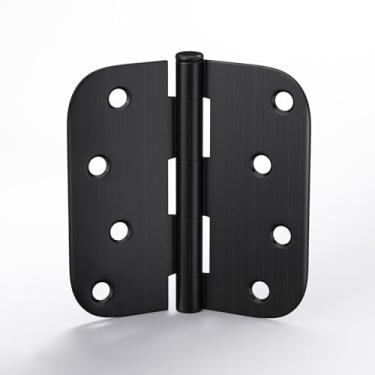 Imagem de goldenwarm Dobradiças de porta de bronze oleado 10 cm para portas internas e externas com raio de 5/20.3 cm, pacote de ferro com 12