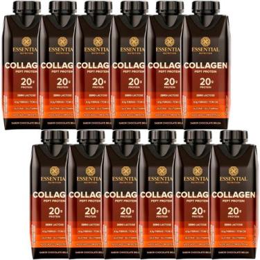 Imagem de Kit 12 Collagen Pept Protein Essential Nutrition 250ml