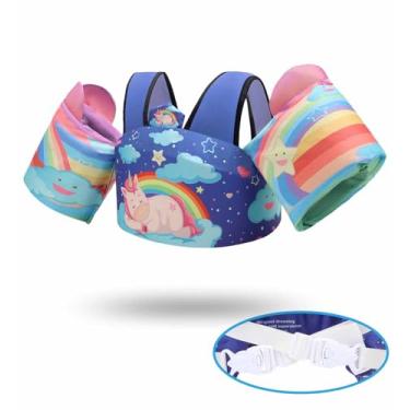 Imagem de Colete de natação infantil aprovado pela Guarda Costeira UL para crianças de 10 a 29,9 kg, meninos, meninas, crianças, piscina, praia, água, asas flutuantes, com alça de ombro para 2 a 6 anos, natação