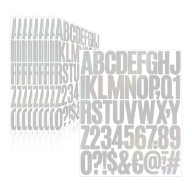 Imagem de Llewyn 500 peças, adesivos de letras de 10 folhas, autoadesivos, à prova d'água, números de caixa de correio, adesivos de vinil, decalques do alfabeto para garrafa de água, janela, sala de aula, carro