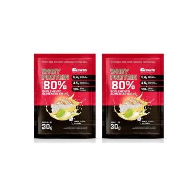 Imagem de Kit C/ 2 Whey Protein 80 Growth Torta De Limão 30 Gr - G S