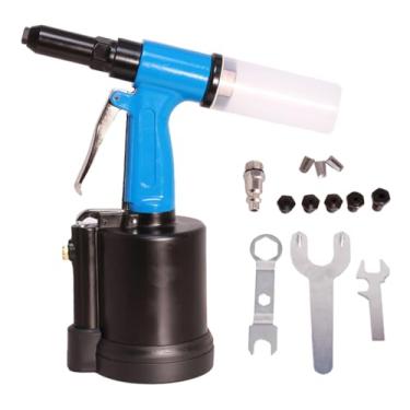 Imagem de VOTOER Kit de pistola de rebite pneumático, rebitador de ar, conjunto de ferramentas de porca de rebite, capacidade de 1/10.2 cm, 3/40.6 cm, 5/81.3 cm, 1/20.3 cm, 3/81.3 cm capacidade para rebites de