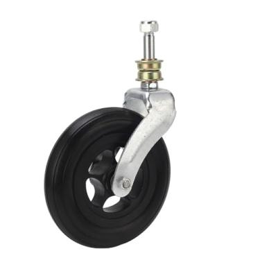 Imagem de Rodízio Preto de 6 Polegadas Com Absorção de Choque Universal, 250 Libras, Pu, Rodízio Dianteiro, Substituição, Carrinho de Cadeira de Rodas, para Scooter Walker