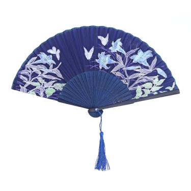 Imagem de Leque De Mão Japonês Bambu Madeira Tecido(Caramelo Sakura)