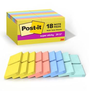 Imagem de Post-it Notas super adesivas, Summer Joy, 4 x 4 cm, 18 blocos