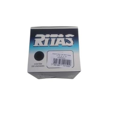 Imagem de Botão de pressão de pressão redondo preto Ritas nº 10 caixa com 200 unpdades