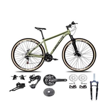 Imagem de Bicicleta Aro 29 Absolute Nero 5 Kit 2x9 Gta Sunrun Freio Disco K7 Garfo com Trava Pneu Faixa Bege (Oliva, 21)