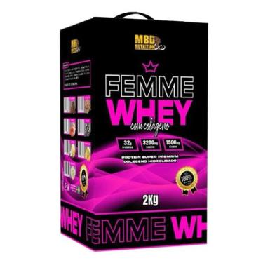 Imagem de Suplemento Whey Protein Femme MBD 2kg Feminino Com Colágeno Hidrolisad