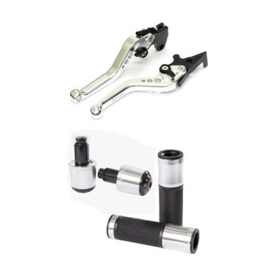 Imagem de Kit Manopla Peso Retrovisor Manete Lander Tenere Fazer Motocicleta - N
