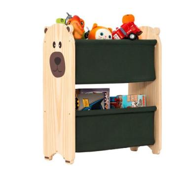 Imagem de Rack Organizador, Guarda Brinquedos E Livros Urso Montessori - Curumim