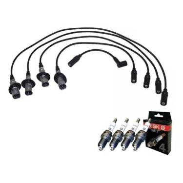 Imagem de Cabo de Vela + Jogo de Velas Fusca Kombi Volkswagen - Brisk