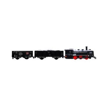 Imagem de Trem de Brinquedo Locomotiva Que Acende e Faz Barulho Com Pista e 2 Vagões de Carga