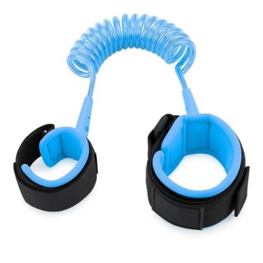 Imagem de Pulseira de Segurança para Crianças – Modelo Child Anti Lost com Trava Dupla e Cabo Reforçado, 1,5m de Alcance, Protege seu Filho em Locais Movimentados, Confortável e Ajustável (Azul)